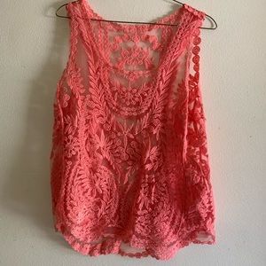 LACE OVERLAY SHIRT
